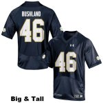 Notre Dame Fighting Irish Men's Matt Bushland #46 Navy Under Armour Authentic Stitched Big & Tall College NCAA Football Jersey QZO4499PV